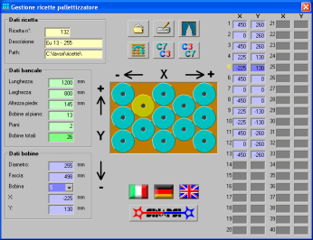 Editor ricette pallettizzatore (click per ingrandire)
